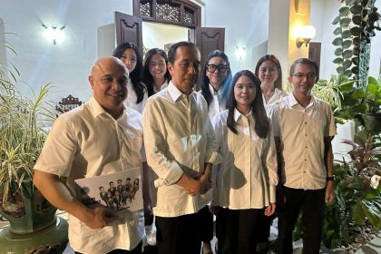 Jokowi saat menemui Forsa IKN di Solo.