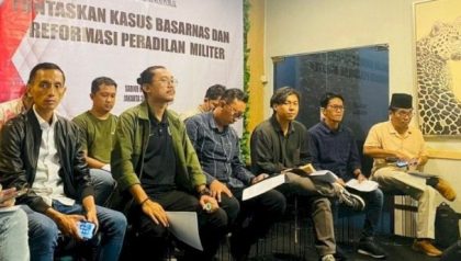 Koalisi Masyarakat Sipil untuk Reformasi Sektor Keamanan dalam forum diskusi soal OTT KPK terhadap pejabat Basarnas di Tebet, Jakarta Selatan, Ahad (30/7/2023). (Foto dokumentasi Imparsial).