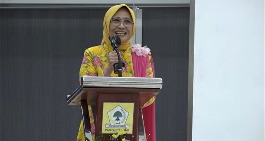 Ketua Bidang Pemberdayaan Perempuan DPP Partai Golkar dalam acara Silaturahmi Perempuan Partai Golkar dan Peringatan Hari Ibu di Aula DPP Partai Golkar Slipi, Jakarta pada Jum'at (20/12/2024).