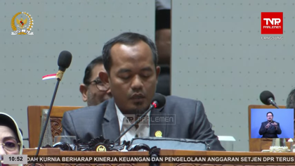 Anggota DPR RI Fraksi PKS dari Dapil Jatim VII, Riyono, saat menyampaikan pandangannya dalam