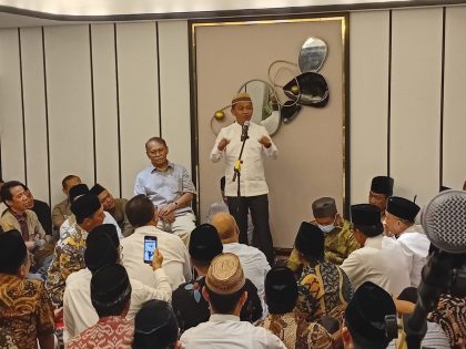Bahlil Lahadalia (Menteri ESDM) dalam acara Silaturahmi dan Buka Puasa Bersama KAHMI yang digelar di Jakarta pada Rabu (13/3/2025).