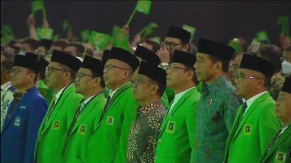 Jokowi saat hadir dalam acara Harlah ke-50 PPP di ICE BSD Tangerang, Jum'at (17/2/2023). Sumber foto : DETIK.COM