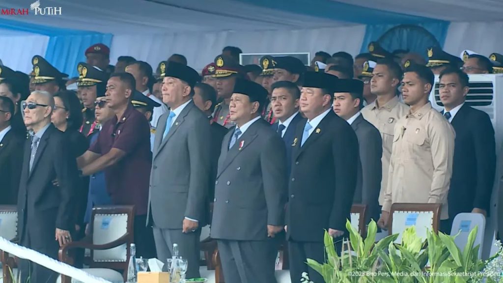 Presiden Prabowo Subianto saat menghadiri ajang Indo Defence Expo and Forum 2024, Rabu (11/6/2025). Sumber foto : tangkapan layar dari Youtube Sekretariat Presiden.