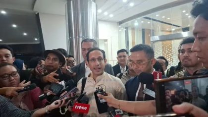Nadiem Makarim seusai diperiksa Kejagung, Senin (23/06/2025).