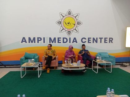 Urun Rembug DPP AMP bertajuk Masa Depan Partai Golkar dan Sistem Pemilu di Indonesia di AMPI Media Centre, Menteng, Jakarta pada Kamis (31/7/2025).
